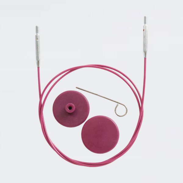 purple-nylon-coated-stainless-steel-cables-fixed-1 Cavi 360° ferri circolari KnitPro